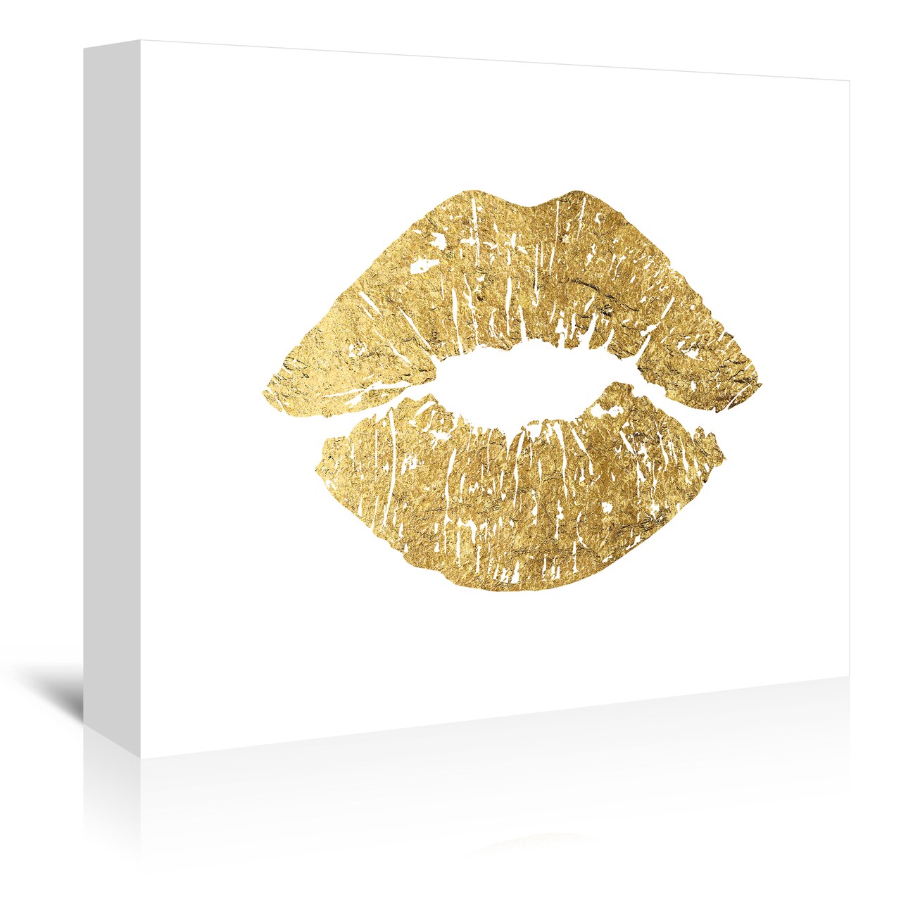 Golden Lips by Peach &#x26; Gold  Gallery Wrapped Canvas - Americanflat